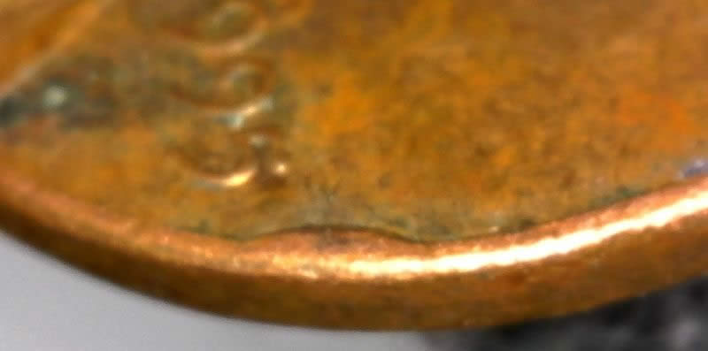 1995-P-Lincoln-Cent-With-Small-Cud-It-Enters-In-The-Field